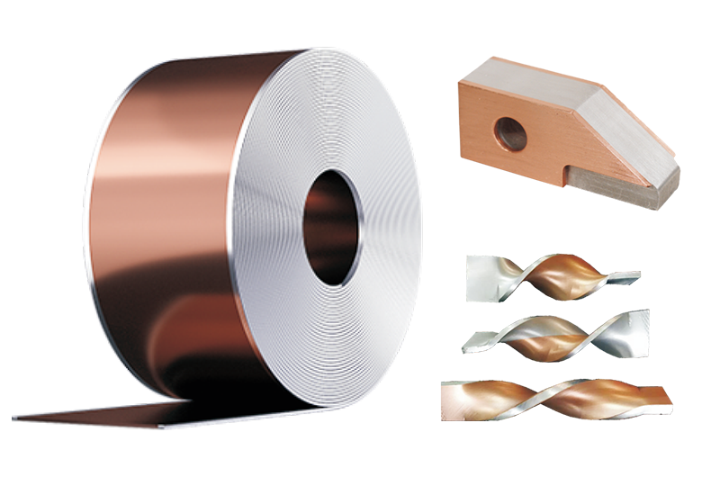Copper aluminum bimetal strip